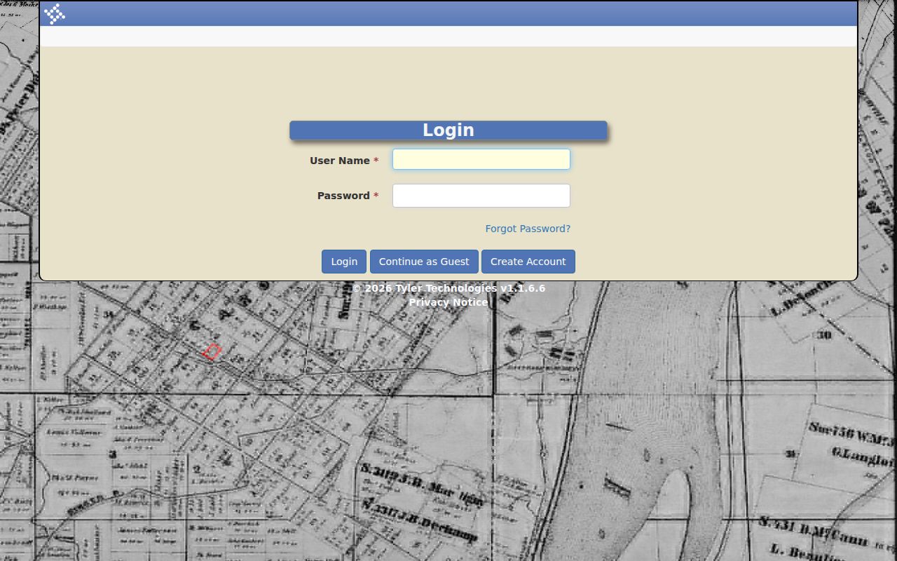 Camden County CourtsCMWS account login screen