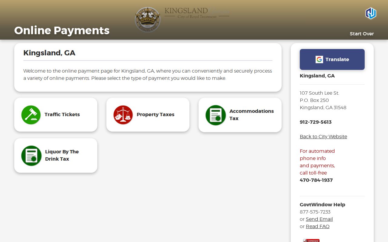 Kingsland court docket traffic payment gateway